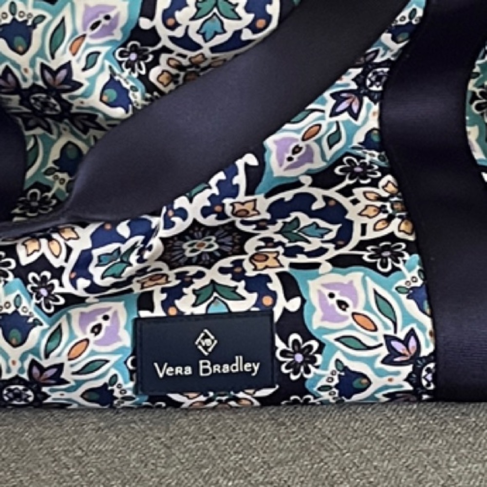 Vera Bradley Navy and Cream Floral Bag